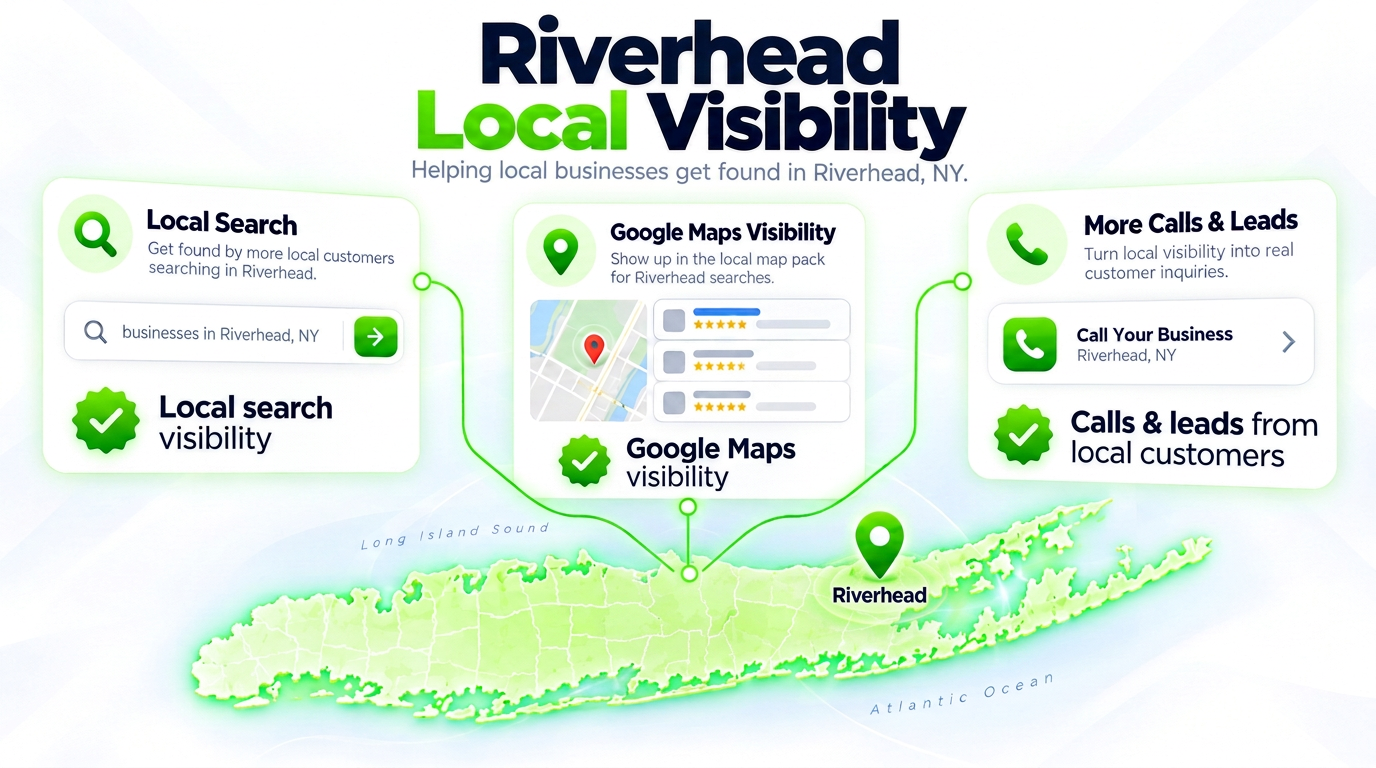 SEO Juggernaut search bar connected to AI chat assistants and a Google Maps pack over a Riverhead neighborhood